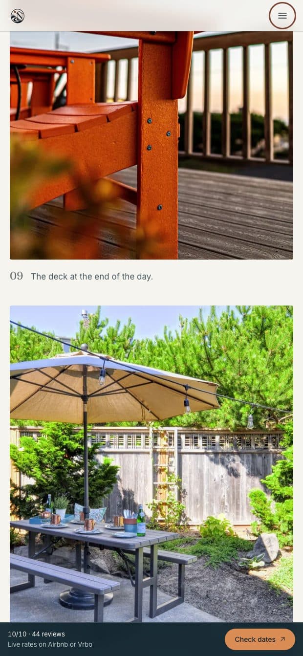 The gallery on a phone, one photograph filling the screen with its caption beneath.